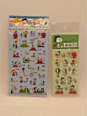 Snoopy and his Friends Sticker Collection & Peanuts Sticker Pack Total 47 Sealed